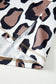 Leopard Mixed Texture Patchwork Zip Up Drop Shoulder Hoodie