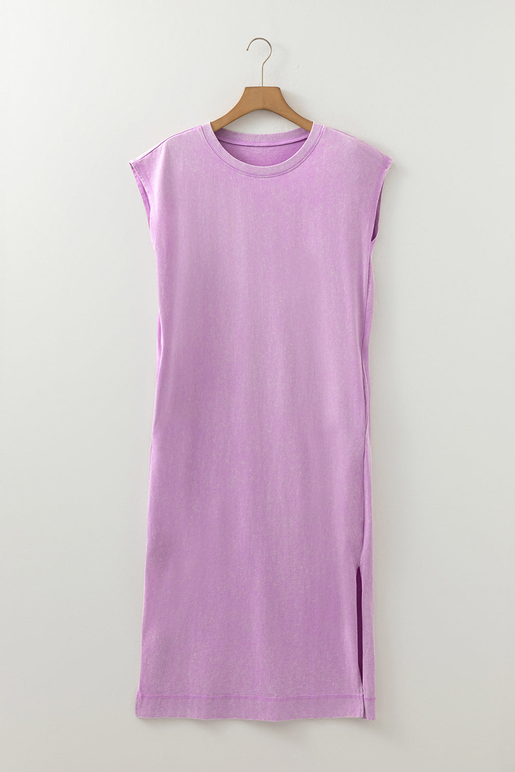 Wisteria Mineral Wash Pocketed Sleeveless T-Shirt Dress