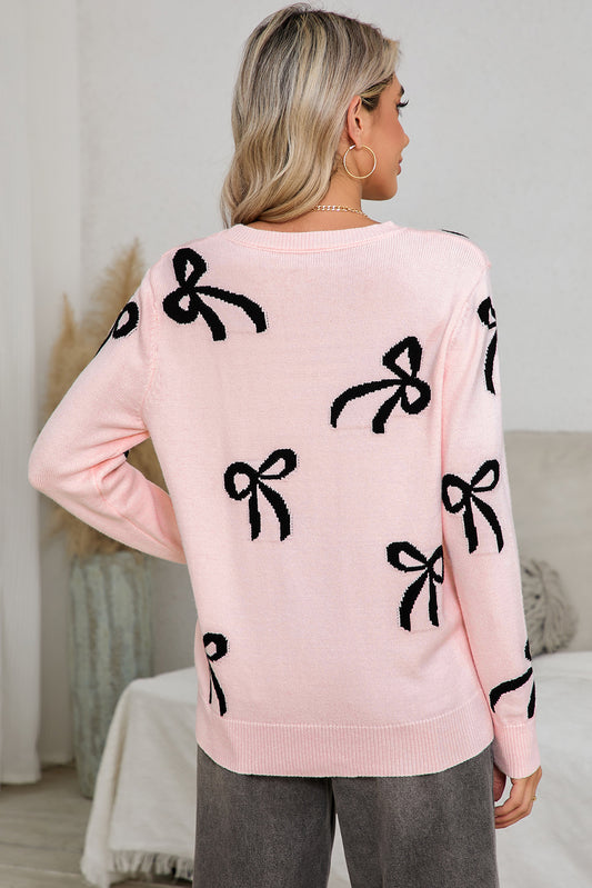 Blush Bow Knit Sweater