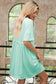 Raw Edge Pocketed Babydoll T-Shirt Dress – Mint