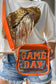 Fiery Red Chenille GAME DAY Pattern Clear Bag