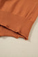 Desert Gold Colorblock Raw Edge Bubble Sleeve V-Neck Sweater
