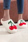 Cute Cherry Open Heel Plush Slippers