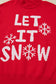 Red Let It Snow Christmas Dotty Sleeve Loose Sweater