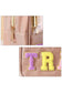 Dark Khaki TRAVEL Chenille Letter Clear Makeup Bag