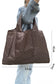 Coffee Checkered Foldable Oversized Tote Bag