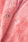 Gossamer Pink Varsity Striped Banding Patchwork Winter Plush Vest
