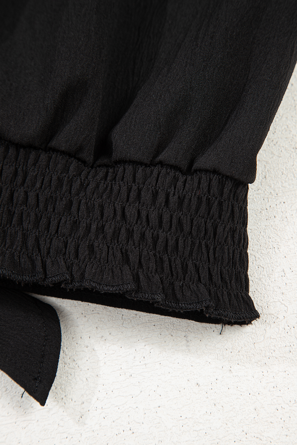 Black Knot Waist Sleeveless Top & Wide Leg Pants Two-Piece Set