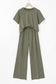 Raw Hem Loose Tee and Wide Leg Pants Set