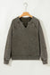 Lace Patchwork Detail Notched Neck Mineral Wash Baggy Sweatshirt