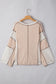 Crochet Detail Exposed Seam High Low Loose Top