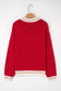 Red Merry Color Block Edge Drop Shoulder Cozy Sweater