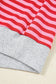 Red Stripe Drop Shoulder Baggy Pullover and Shorts Casual Set