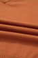 Desert Gold Colorblock Raw Edge Bubble Sleeve V-Neck Sweater