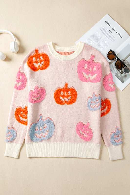 Halloween Cute Pumpkin Pattern Sweater