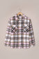 Red Plaid Button Front Pocket Shirt Shacket