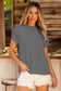 Exposed Seam Round Neck Short Sleeve T-Shirt