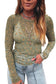 Boho Bloom Slim-Fit Floral Mesh Long Sleeve Top