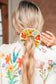 Yellow Crochet Flower Hair Scrunchie