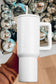 White Polished Leopard Emboss Straw Thermal Tumbler 40oz