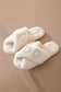 "I Do" Pearl Cross Band Fuzzy Slippers