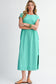 Mineral Wash Pocketed Cotton T-Shirt Dress