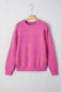 Pink Christmas Candy Cane Holiday Drop Shoulder Sweater