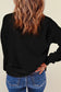 Black Rhinestone Décor Bow Graphic Pullover Sweatshirt