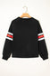 Black Varsity Spirit Striped 89 Graphic Casual Gameday Sweatshirt