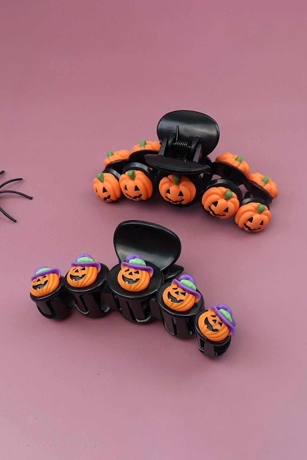 Orange Halloween Pumpkin Hair Claw Clip