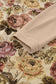Floral Waffle Knit Patchwork Chest Pockets Buttoned Jacket