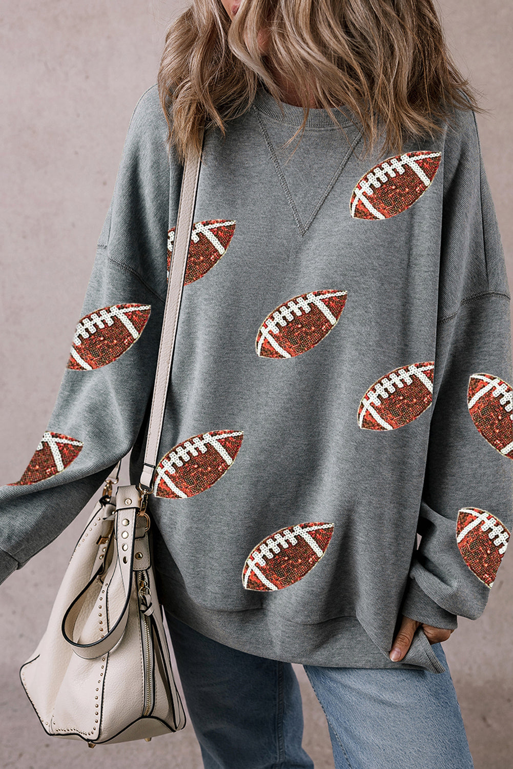 Medium Grey Game Day Baseball Graphic Sweatshirt