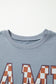 Game Day Checkered Letter Graphic Oversized Sweatshirt