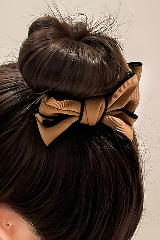 Chestnut Contrast Color Bow Hair Claw Clip