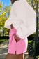 Colorblock Drop Shoulder Pullover & Drawstring Shorts Set