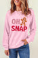 Pink Christmas OH SNAP Gingerbread Man Graphic Sweatshirt