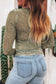 Boho Bloom Slim-Fit Floral Mesh Long Sleeve Top