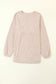 Festival Fuchsia Plain Drop Sleeve Crinkle Rib Oversized Sweatshirt