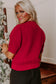 Red Plaid Lace-Up Detail Christmas Holiday Puff Short Sleeve Sweater
