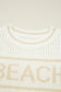 White Beach Hollow Out Knitted Lightweight Dolman Sweater