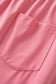 Peach Blossom Contrast Trim Cap Sleeve Tee And Shorts Set