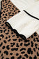 Brown Leopard Star Hooded Patchwork Contrast Piping Open Front Jacket
