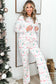 White Christmas Nutcracker Top and Wide Leg Pants Pajama Set