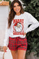 Beige Santa Claus Merry Christmas Graphic Sweatshirt