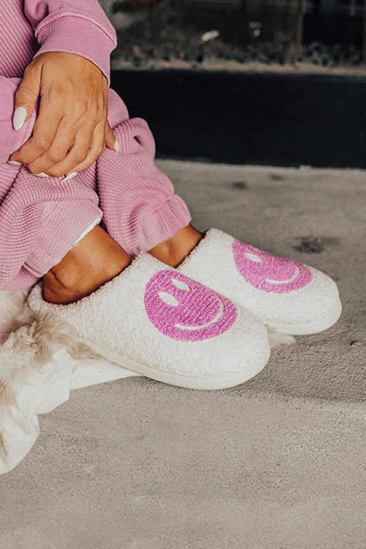 Smile Face Plush Home Slippers