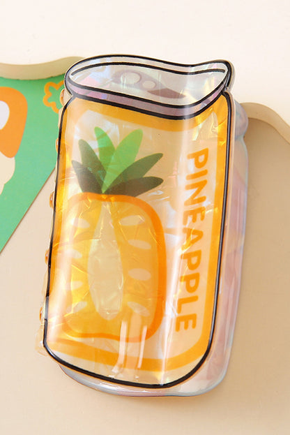 Pineapple Soda Can PVC Hair Claw Clip
