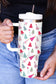 White Christmas Tree Printed 40oz Tumbler Cup