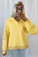 Floral Embroidered Patchwork Pullover with Snap Button Neckline
