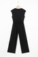 Black Knot Waist Sleeveless Top & Wide Leg Pants Two-Piece Set