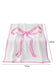 White 127*152cm Bow Printed Cozy Soft Throw Blanket